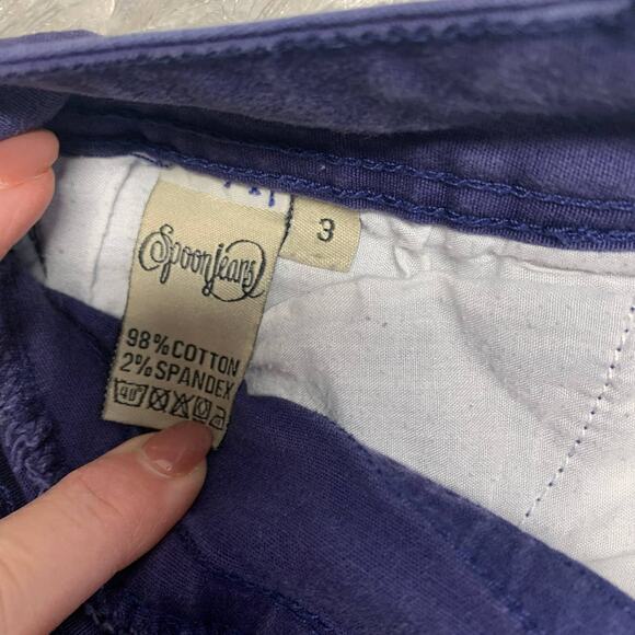 Y2K Spoon Jeans Blue Low Rise Flare Pants Jeans Sz 3 - Picture 6 of 8